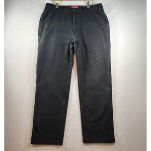 Coleman Fleece Lined Jeans Pants Mens 36x32 (30) Black Work Carpenter Cold